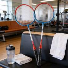 2pcs Badminton Rackets With Foam Grips, Training Badminton Racket Set, Multiple Styles Available. - Random Color - View 3