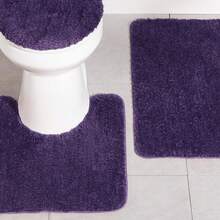 LTW6 Stoneberry Home Plush 5-Piece Bath Rug Set, Soft, Non-Slip Bathroom Rugs, Absorbent And Quick-Drying Bath, Lid Cover, & Covers, Plum - Plum - 查看 3