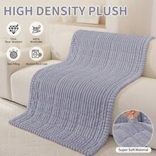 YSTYLE Soft Fleece Sofa Cover, Non-Slip Sofa Cover, Durable And Washable, Suitable For 1/2/3/4 Seater Sofas And Corner Sofas With Chaise Longue Section - Light Grey - View 4