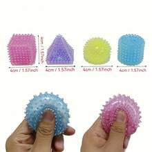 Super Cute 3D Maltose Geometric Cube Squeeze Ball Toy - Soft Squishy Sensory Educational Toy, Easter Party Outdoor Game Gift - 隨機款式(1PC) - 查看 3