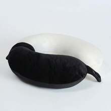 Makimoo Travel Neck Pillow, Top Memory Foam Pillow For Head Support, Ideal For Airplanes, Cars, And Home Recliners, Adjustable And Soft (Black) - 顏色A - 查看 4