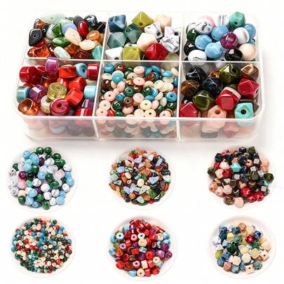 30/50/200 hạt đá giả acrylic, màu sắc ngẫu nhiên, hình đa giác/tròn dẹt/bát giác/hình dạng bất đối xứng, thích hợp cho các sản phẩm thủ công DIY như vòng tay, vòng cổ, phụ kiện túi xách.
