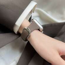 1件 PU圓形錶帶，適用於 女款 38mm 40mm 41mm 42mm 44mm 45mm 46mm 49mm Series Ultra 11/10/9/8/7/6/5/4/3/2/1 SE - 灰色的 - 查看 5