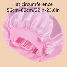 ZTZI 3 Pieces Satin Bonnet For Women, Adjustable Sleep Cap For Curly Hair, Silk Hair Wrap For Night & Shower, Hair Protection Headwear - 3pcs Same Color Elastic 2192 - View 6