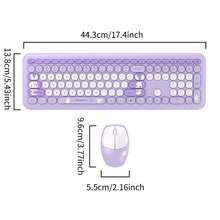 Mofii 666PRO 2.4G Wireless Keyboard And Mouse Set, Ergonomic Design, Plug And Play USB Connection, Fashionable And Cute Appearance, Silent And Comfortable. Batteries Not Included, Requires 1 AA Battery For Mouse And 1 AAA Battery For Keyboard Separately. - 查看 8