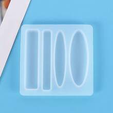 1个DIY发夹树脂模具 手工个性发夹 水晶环氧树脂模具 女孩气质发夹 几何硅胶模具 - 白色 - 查看 19