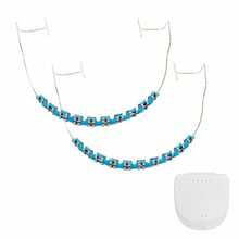 Fake Braces Temporary Cl On Teet Wit S And Wire Temporary Braces Suitable  Ortists To Explain And Practice  Dental Students - S Falsos Para Dientes Lig Blue - Xanh nhạt - Xem 1