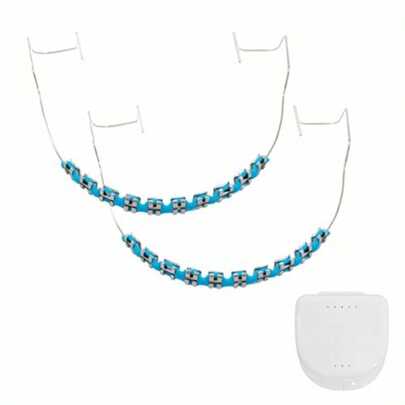 Fake Braces Temporary Cl On Teet Wit S And Wire Temporary Braces Suitable  Ortists To Explain And Practice  Dental Students - S Falsos Para Dientes Lig Blue