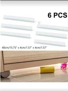 6 件装沙发底挡板 - 可调节宠物玩具阻挡器，家具缝隙阻挡器，防止玩具和杂物进入，可裁剪设计，有效防止物品掉落到沙发、床和架子下方，缝隙盖 | 耐用塑料 - 彩色 - 查看 5