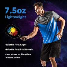 JOYAIRE Pickleball Paddles Set Of 2, USAPA Standard Fiberglass Pickleball Set, Lightweight Honeycomb Core Pickle Ball Rackets, Pickle Ball Paddle With 4 Pickleball Balls &Amp; Bag For Adults, Beginners - White - 查看 4