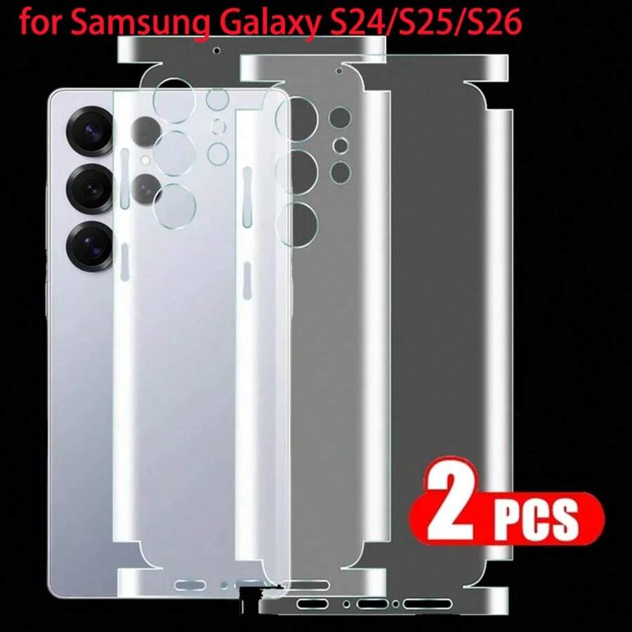 Galaxy S24/S25/S26 超透明边框水凝胶背膜屏幕保护膜 - 彩色 - 查看 1