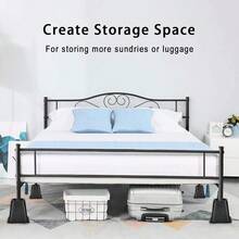 Bed Furniture Risers Heavy Duty, Stackable Bed Lifts Risers For Sofa, Table, Couch, Chair Or Desk, Set Of 4 Bed Lifts (Black, 6 Inch) - Black - View 3