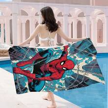 Marvel 超柔软微纤维沙滩巾，速干轻便旅行巾，成人、男士、女士、儿童必备配件，蜘蛛侠主题沙滩巾，采用鲜艳的红蓝配色，完美匹配经典的蜘蛛侠配色方案，视觉效果惊艳，轻松成为海滩上的焦点。 - 彩色 - 查看 6