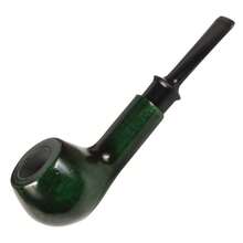 9mm Flue Solid Wood Tobacco Pipe, Vintage Handmade, Portable Detachable Filter Pipe, Gift Pipe For Men - Táo nhỏ màu xanh lá cây - Xem 4