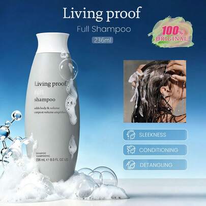 Living Proof 236ml Shampoo, Suitable For Fine, Thin Hair, Lightweight & Volumizing Formula, 48-Hour Oil Control, Gentle Cleansing Without Dryness, Quinoa Protein Nourishing, Sulfate & Silicone-Free, 2X Volume Boost, Suitable For Oily Fine Hair Daily Use, Suitable For Beginners, Gift, Korean Beauty 236ml/8.0fl.Oz.