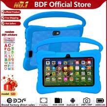 Kinder Elektronisches Lernspielzeug/4GB RAM + 64GB Speicher/7-Zoll Tablet/Quad-Core 1,3GHz Prozessor/Android 13 Betriebssystem, MTK8321 Chip/1280x800 IPS HD Display/2MP + 5MP Dual Kameras/4000mAh Akku/WLAN Gaming/ABS Kunststoff + Silikon Material BDF S20 Tablet (Enthält: Box, Kabel, Anleitung, OTG Adapter, Kartenleser) - Verschiedenfarbig - Übersicht 2