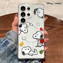 Ốp lưng điện thoại từ tính trong suốt hình Snoopy mùa thu MINISO dành cho Samsung S26 Ultra/S26 Edge/S26 Plus/S26/S25 Ultra/S25 Plus/S25/S25FE/S25Edge/S24Ultra/S24Plus/S24/S24FE/S23FE/S23Ultra/S23Plus/S23/S22Ultra/S22Plus/S22/A15/A16/A17/A35/A36/A37/A54/A55/A56/A57 Quà tặng Giáng sinh cho bạn gái - Trong sáng - Xem 1