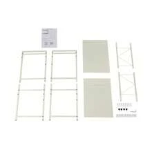3-Tier Adjustable Microwave Oven Rack With Hooks, Non-Slip Feet, And High Load Capacity - White - View 6