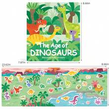 Large Scene Animal Bubble Sticker Book, Children's Sticker Art, Preschool Early Education Enlightenment Cognitive Fruit Recognition Toys, 2-3-6 Years Old - Multicolor - View 11