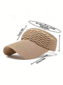1 chiếc mũ len nữ khoét lỗ, kiểu dáng thường ngày, màu trơn, thích hợp cho các hoạt động ngoài trời như chạy bộ, leo núi, cắm trại, chơi golf, có họa tiết lượn sóng, có thể gấp gọn, co giãn; Mũ nữ thoải mái, thoáng khí, thích hợp cho các hoạt động thể thao ngoài trời và đạp xe - Chống nắng. - Nhiều màu - Xem 4