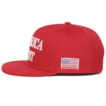 1 chiếc mũ lưỡi trai nam "AMERICA FIRST", mũ bóng chày thêu chữ cá nhân hóa, mũ thời trang đường phố hip-hop thường ngày cho mùa xuân, mùa thu, du lịch, đi biển. - Nhiều màu - Xem 6