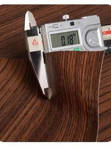 1 Rollo de papel tapiz autoadhesivo de grano de madera de material de vinilo para renovación de gabinetes de cocina, muebles, fondo, decoración de pared de dormitorio y cocina, a prueba de agua y humedad, estilo moderno - YM - Ver 5