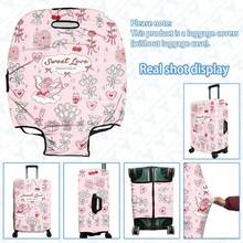 1 pieza Funda protectora para equipaje, disponible en múltiples tamaños. Hecha de fibra de poliéster, resistente a los arañazos y al desgaste, unisex. Ideal para viajes de negocios y vacaciones de verano. Fácil de lavar a mano y desmontable, un artículo imprescindible para viajar - Multicolor - Ver 40