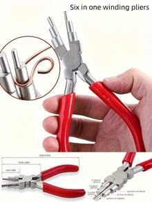 1pc Manual Tool Jewelry Pliers, Carbon Steel Round Nose & Pointed Nose Pliers (For 3 People To Use, Ring DIY, Metal Rings, Jewelry Release Pliers, Jewelry Making Tools, 1-6 Inch Coil Wire Tool Pliers - A - View 8