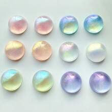 6/10/15pcs Cute Glitter Semi-Circular Refrigerator Magnets, Starry Glitter Semi-Sphere Magnetic Fridge Magnets, Beautiful Shiny Decorative Magnets For Kitchen Home Decor, Room Decoration - Multicolor - View 5