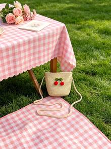 1 chiếc túi đan bằng rơm hình quả anh đào, túi đeo chéo dã ngoại, túi xô nhỏ bằng rơm, ví đựng tiền xu dùng hàng ngày. - A - Xem 9