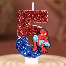 Marvel 蜘蛛侠蛋糕装饰蜡烛（0-9岁），节日派对，生日装饰，拍照道具，派对装饰，节日饰品 - 彩色 - 查看 15