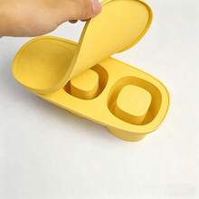 3-Cavity Silicone Hollow Cylinder Ice Mold Yellow Frozen Mold For Tumblers Beverage Cooling Tool (No Outer Box) - 黃色 - 查看 2