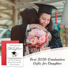1/3 Juegos de Tarjeta de Graduación 2026 como Regalo para Ella - Tarjeta de Graduación de Escuela Secundaria y Universidad 2026, Regalo para Hija, Mejor Regalo para Niñas, Tarjeta de Orgullo de la Clase de Graduación con Sobre - A - Ver 5