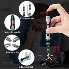 115pcs Precision Screwdriver Disassembly Tool Kit, Home Computer Phone Repair Disassembly Screwdriver Tool, Chrome Vanadium Steel Magnetic Repair Tool Set, Multi-Functional Disassembly Tool Combination - A - View 9
