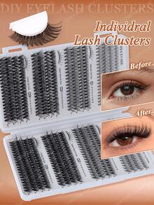608/544 Pcs Bulu Mata Palsu Individual D-Curl, Kapasitas Besar, Berbagai Gaya Tercampur dalam Satu Kotak, Buku Bulu Mata Tahan Lama, Mudah Dibawa, Kit Bulu Mata Alami dan Tahan Lama, Cocok untuk Pemakaian Sehari-hari, Pernikahan, Pesta - MultiWarna - View 7