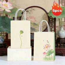 Túi quà giấy phong cách tranh thủy mặc Trung Quốc, túi quà tặng kiểu cổ điển Trung Quốc, túi quà tặng doanh nhân cho người lớn tuổi, túi quà lưu niệm ngày lễ, năm mới, đám cưới, túi giấy đóng gói đa năng dành cho người trẻ và người lớn tuổi mang phong cách nghệ thuật. - Nhiều màu - Xem 11