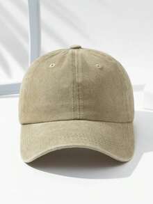 Men Solid Baseball Cap. - 黃色 - 查看 4