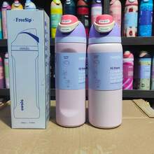 Bình nước giữ nhiệt OWALA 24OZ bằng thép không gỉ mới, có ống hút, thích hợp cho thể thao, du lịch và các hoạt động học đường. Bình nước này có thể giữ nhiệt độ nước trong hơn 24 giờ, với khả năng niêm phong tốt, thiết kế nhỏ gọn và nắp bật tiện lợi, hoàn hảo để đựng đồ uống nóng và lạnh, cà phê và các loại đồ uống đá. - 1 chiếc - Thỏ hoa tím - Xem 11