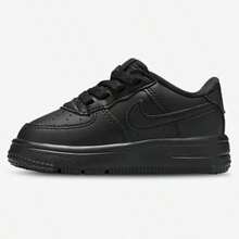 Nike Air Force 1 Low Lace Boys' Toddler White Casual Sneakers IF1674-100 | Court-To-Street Style, Iconic Silhouette - 純黑色 - 查看 1