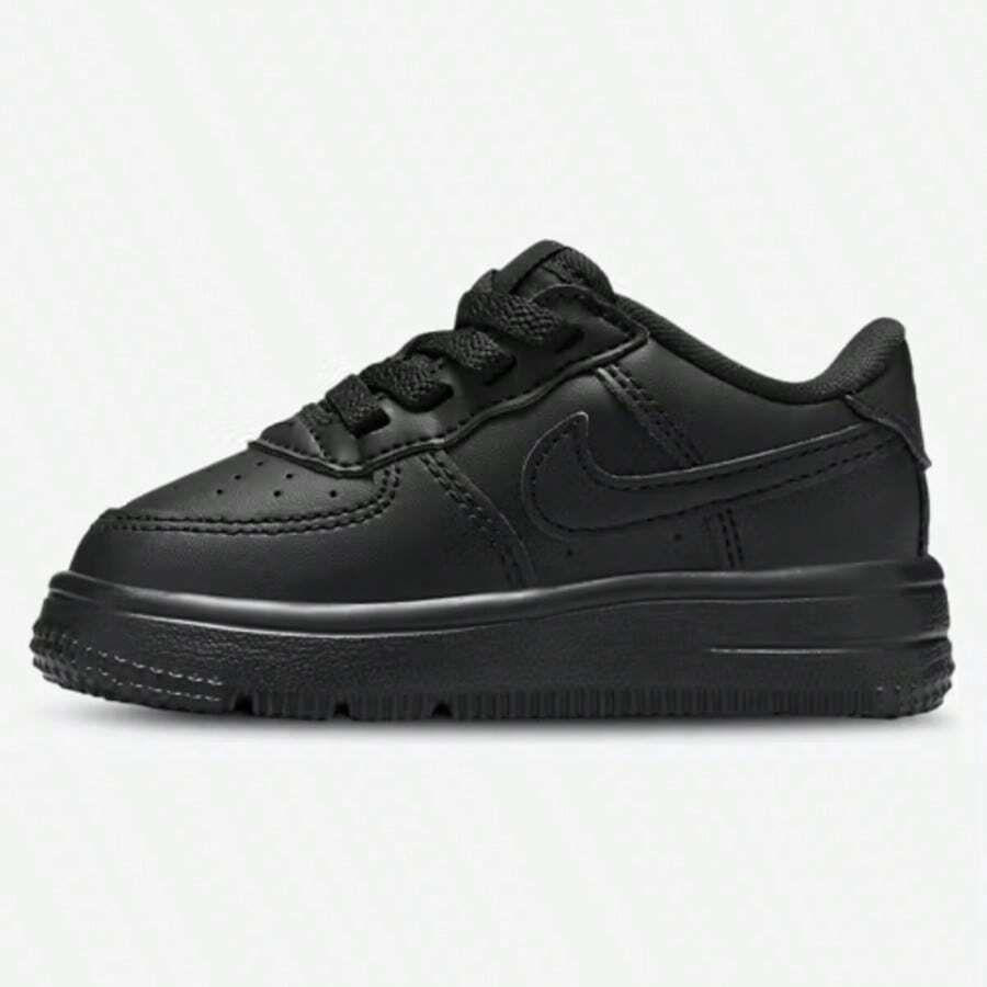 Nike Air Force 1 Low Lace Boys' Toddler White Casual Sneakers IF1674-100 | Court-To-Street Style, Iconic Silhouette - 純黑色 - 查看 1