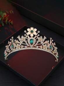 1pc Crystal Wedding Large Tiara Baroque Vintage Bridal Headpiece Wedding Dress Accessory Bridal Crown - Multicolor - View 16
