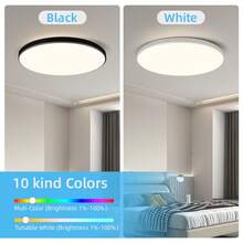 CANMEIJIA Modern Smart Bluetooth Ceiling Light With Remote Control, RGB Color Changing Ceiling Lamp, Dimmable, Timing Function, 24W/40W, Cool White/Neutral White/Warm White, 2305LM/4400LM, App Control And Remote, Suitable For Bedroom, Living Room, Gaming Room, Bar - RGB Ceiling Light With Remote Control - View 6
