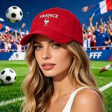 Unisex solskyddsbasebollkeps med texten "France", lämplig för hejarop på fotbollsmatcher - A - Visa 6