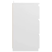 vidaXL 2x Nightstand With 3 Drawers, Bedside Table, Night Console, Night Chest, Bedroom Cabinet, Chest Of Drawers, White, 40x35x62.5cm, Wood Composite - White - View 7