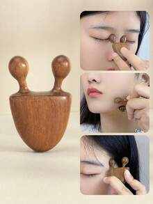 1 dụng cụ massage mặt bằng gỗ đàn hương - Dụng cụ massage mũi và mặt bằng gỗ đàn hương, dụng cụ thư giãn mắt, không dùng pin, không mùi, làm đẹp, chăm sóc da, SPA, tự chăm sóc bản thân, dụng cụ chăm sóc da, dụng cụ làm đẹp, massage, dụng cụ massage mặt, con lăn massage mặt - Nhiều màu - Xem 4