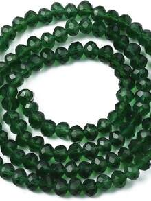 Hạt thủy tinh tròn màu xanh lá cây, 8mm, dùng làm đồ trang sức DIY, hạt rời thủ công, khoảng 63-65 hạt. - Nhiều màu - Xem 4