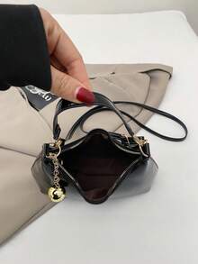 Túi đeo chéo nữ thanh lịch, dung tích lớn, chất liệu nylon chống thấm nước, thiết kế thời trang đa năng phù hợp cho người đi làm, dây đeo vai có thể điều chỉnh, phụ kiện du lịch sành điệu và nhẹ nhàng. - màu đen - Xem 4