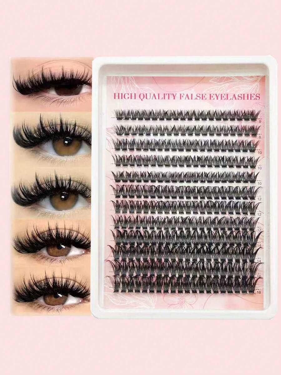 240 sợi mi giả D Curl 30D+40D+50D+60D+80D+100D 8-16mm, mi giả hỗn hợp tự làm, mềm mại tự nhiên, có thể tái sử dụng. - D - Xem 1