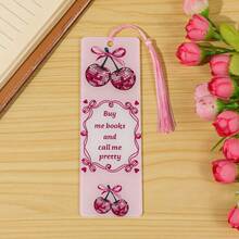 可爱粉嫩的少女风亚克力书签，设计创意十足，饰有蝴蝶结、樱桃和鸡尾酒图案，是送给女性阅读爱好者、爱书人、朋友和闺蜜的完美礼物。 - 均碼 - 查看 13