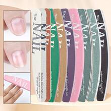 MyAoKuE-Up 10 Pcs Professional Crescent-Shaped Nail Files Set, Professional Double-Sided Scale Sanding Strips, Suitable For Minimalist Nail Art And Nail Salons, Sturdy And Durable, Essential Tools For Nail Art. - Multicolor - View 2